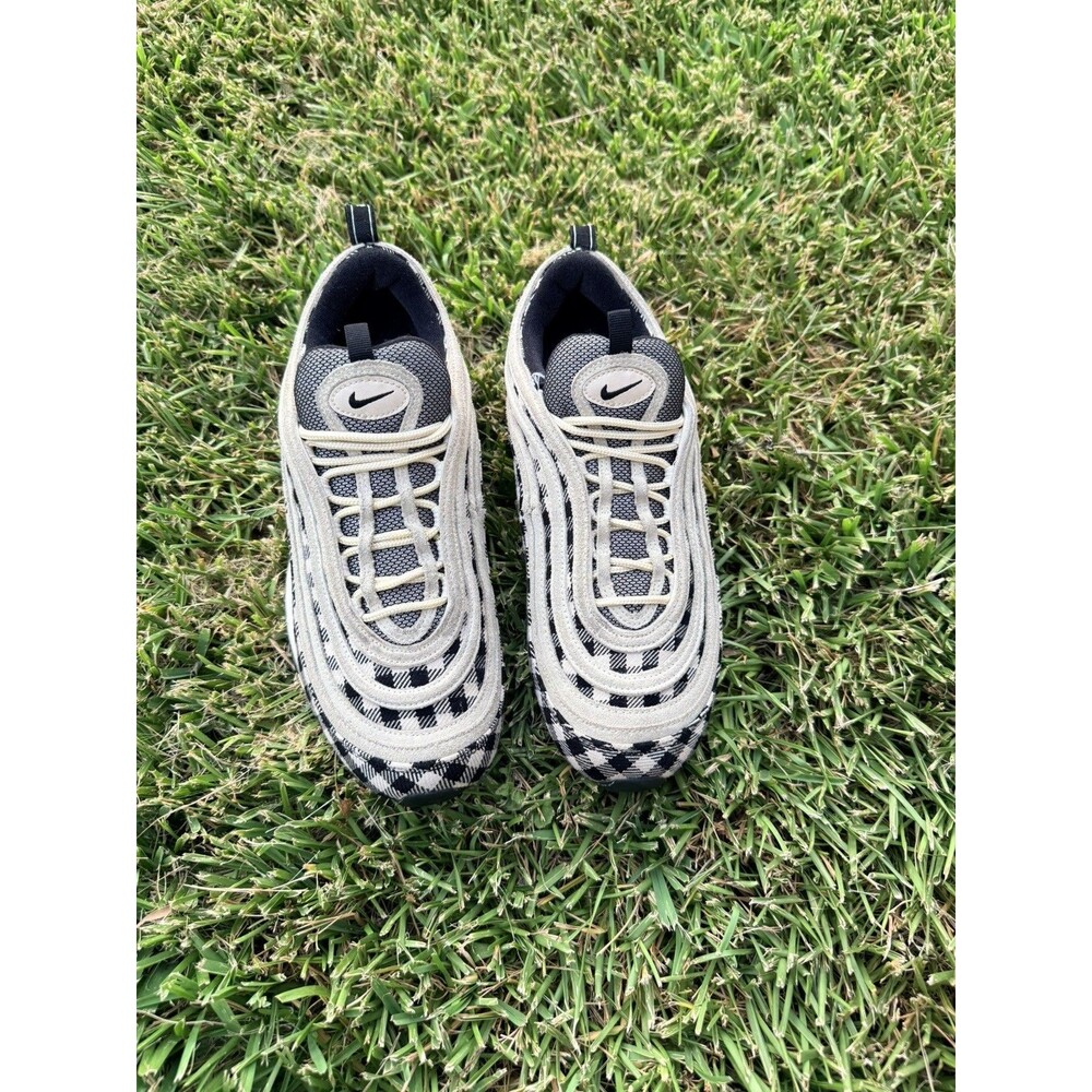 Nike Air Max 97 Plaid Light Cream Sneakers 312834-201 Men’s Size 9.5 Used No Box - Picture 2 of 13